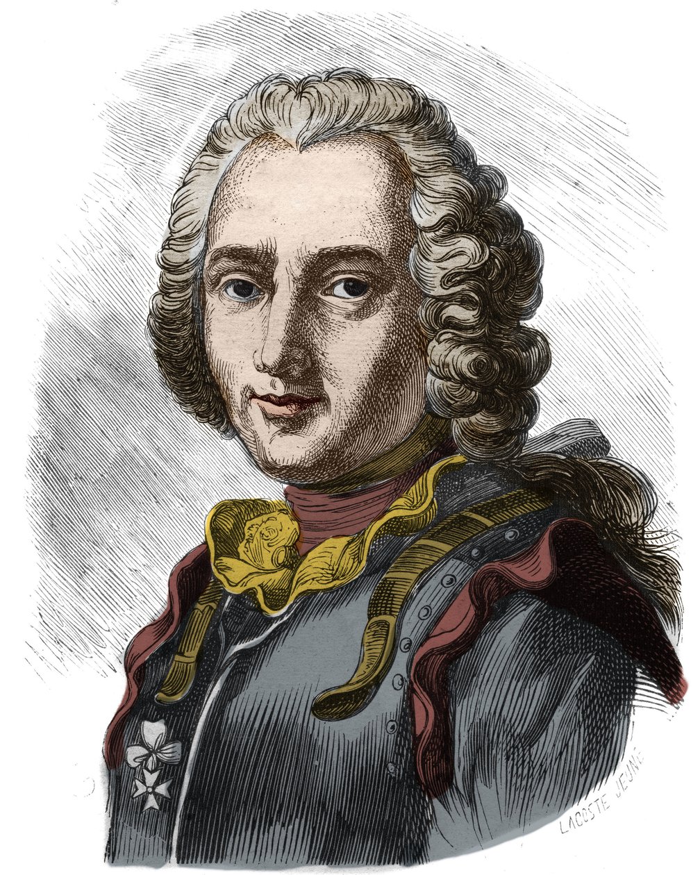Ritratto di Claude, cavaliere poi conte di Forbin (1656 - 1733) marinaio francese. Incisione del XIX secolo. Collezione privata. da Anonymous Anonymous