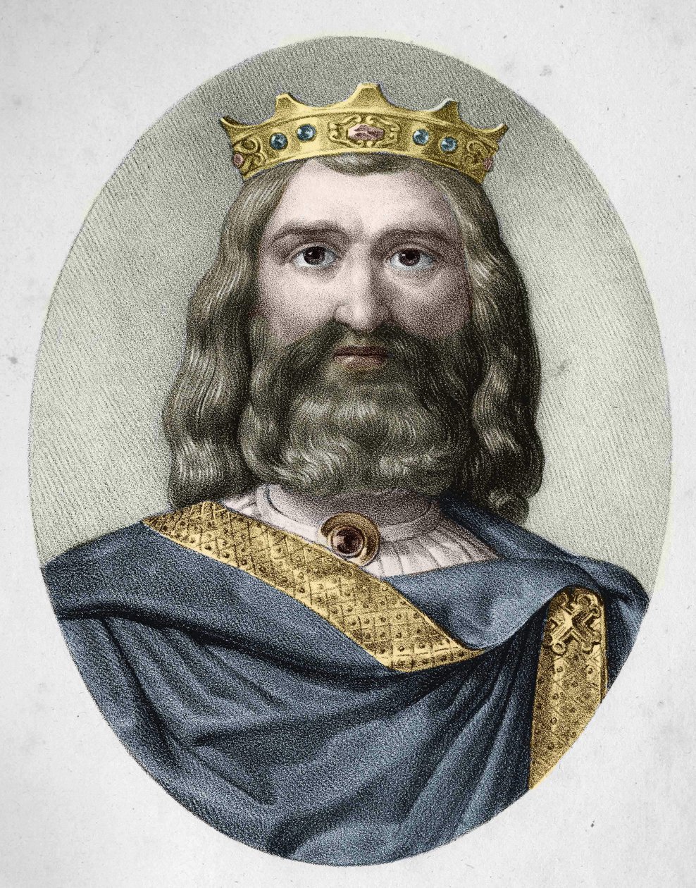Ritratto di Clodoveo I (ca. 466 - 511) re dei Franchi. da Anonymous Anonymous