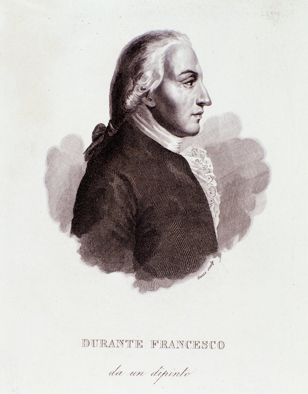 Ritratto di Francesco Durante, compositore italiano. Dopo un dipinto. XIX secolo. Collezione privata milanese da Anonymous Anonymous