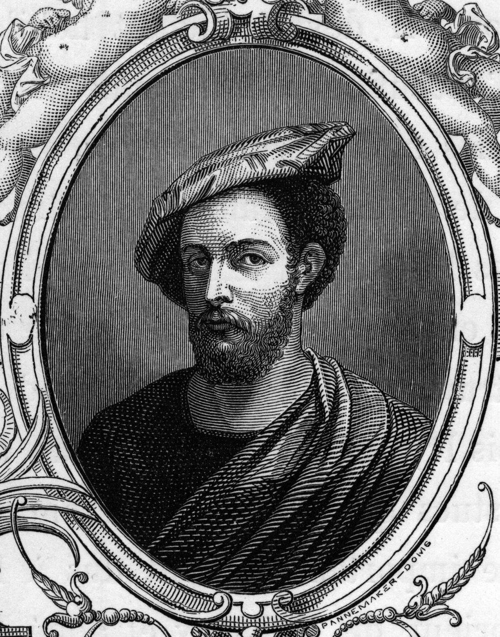 Ritratto di Francesco Primaticcio, detto Il Primaticcio (1504 - 1570) pittore italiano. Incisione del 1859 in "Le gallerie d