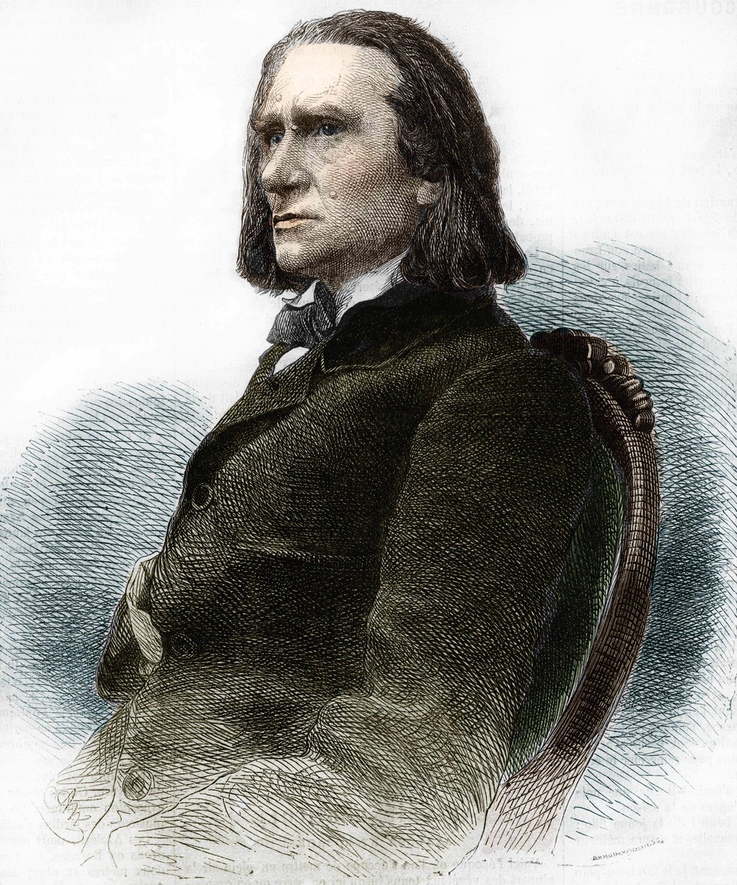 Ritratto di Franz Liszt, pianista e compositore ungherese (1811-1886) da Anonymous Anonymous