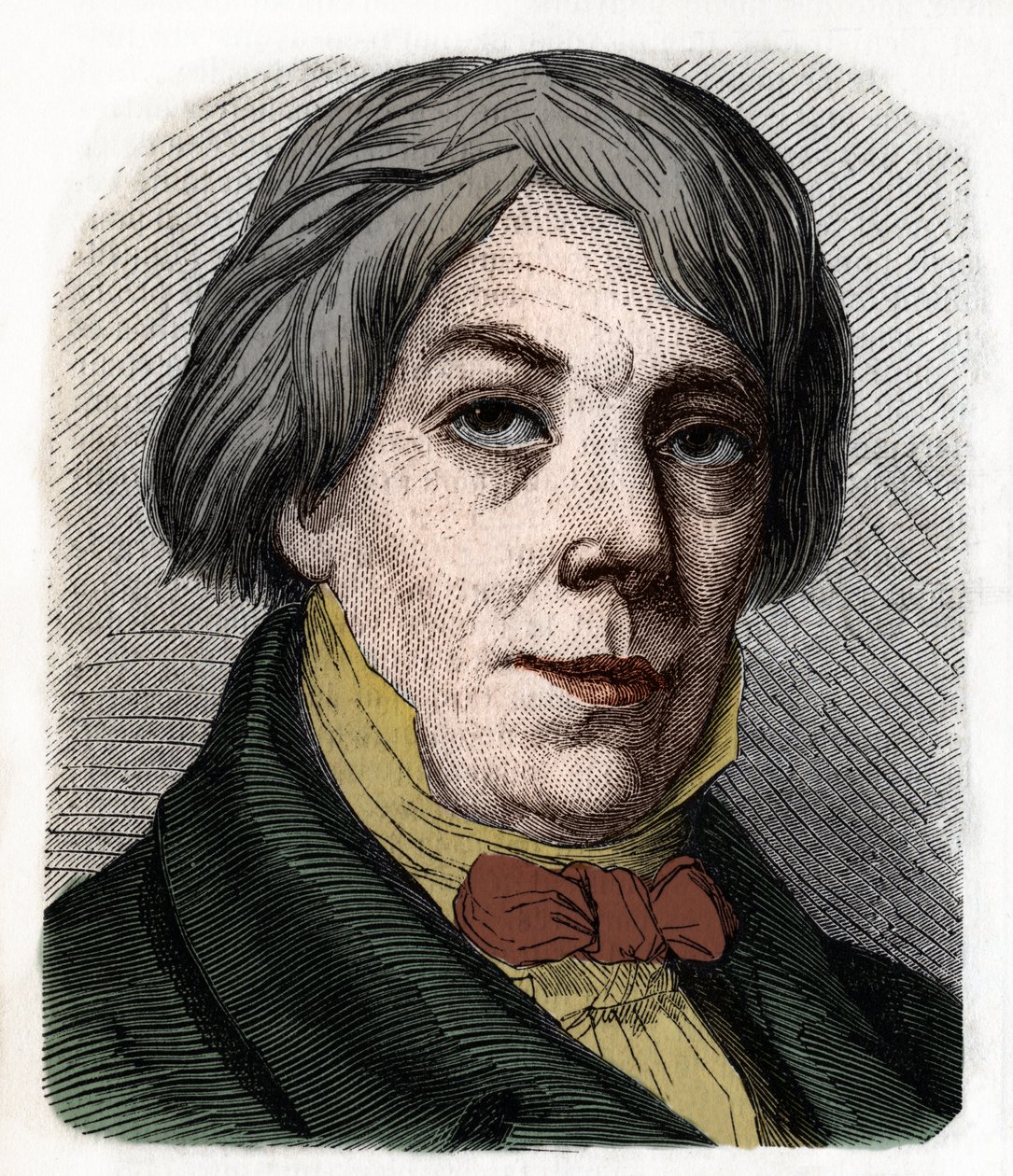Ritratto di Franz Xaver Peter Joseph Schnyder von Wartensee, compositore e pedagogo svizzero (1786-1868). Incisione del 1855 da Anonymous Anonymous