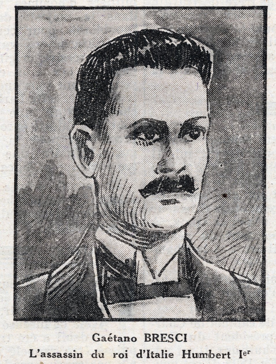 Ritratto di Gaetano Bresci (1869-1901), anarchico italiano che assassinò il re Umberto I da Anonymous Anonymous