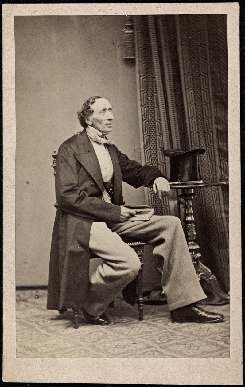 Ritratto di Hans Christian Andersen (1805-1875), Anonimo. Fotografia, ca 1865. Collezione privata da Anonymous Anonymous