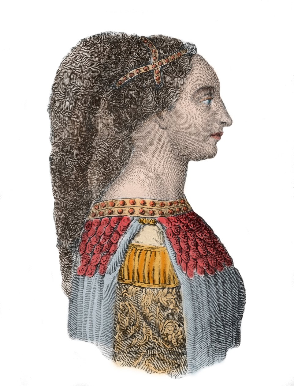 Ritratto di Isotta degli Atti - donna del Rinascimento italiano - 1433-1474 da Anonymous Anonymous