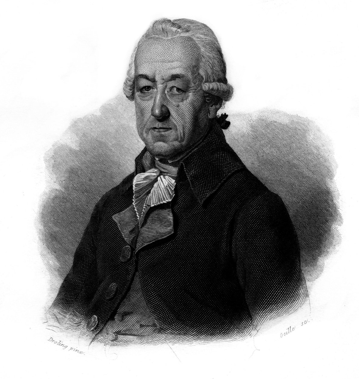Ritratto di Jean-Georges Reber (1731-1816) industriale francese in "Portraits et histoire des hommes utile: hommes et femmes de tous pays et di tutte condizioni, che hanno acquisito diritti alla riconoscenza degli uomini" pubblicato e pro da Anonymous Anonymous