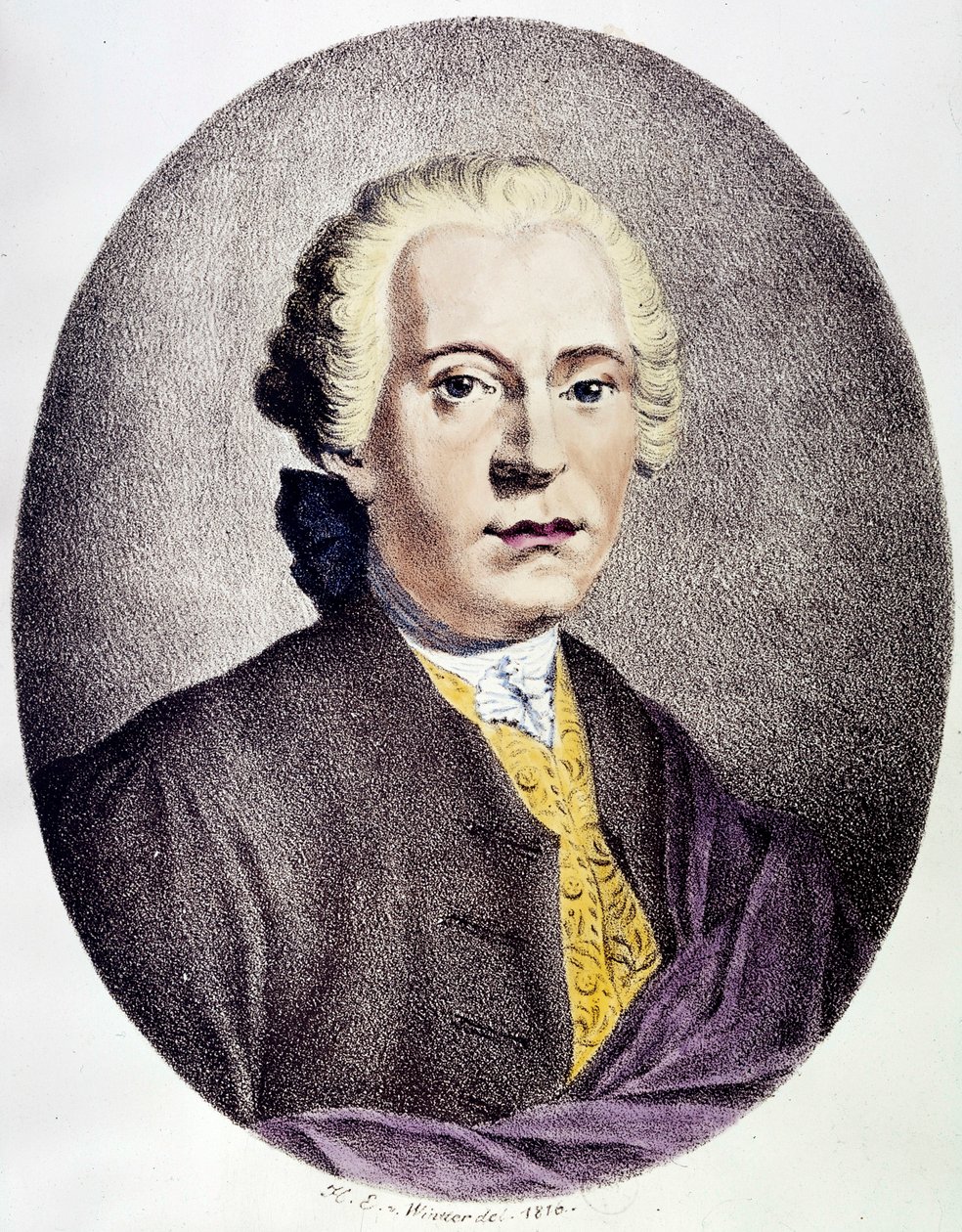 Ritratto di Johan Adolf Hasse (1699-1783) compositore barocco Incisione del XVIII secolo Collezione privata da Anonymous Anonymous