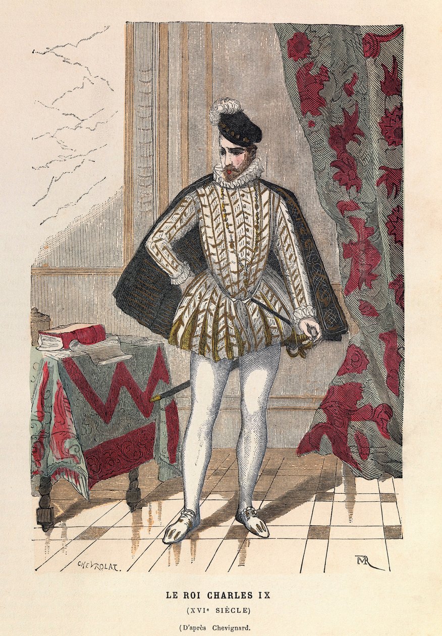 Ritratto di re Carlo IX (1550-1574) da Anonymous Anonymous