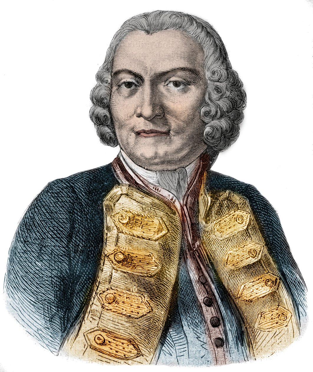 Ritratto di Lord George Anson (1697-1762) ammiraglio britannico e ricco aristocratico noto per la sua circumnavigazione del globo da Anonymous Anonymous