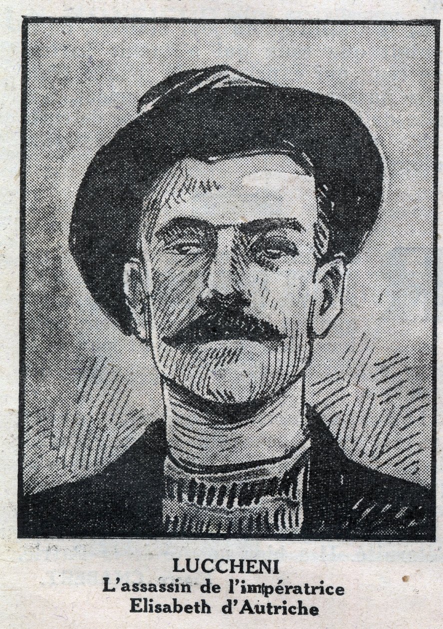 Ritratto di Luigi Lucheni, anarchico italiano, assassino di Elisabetta di Baviera da Anonymous Anonymous