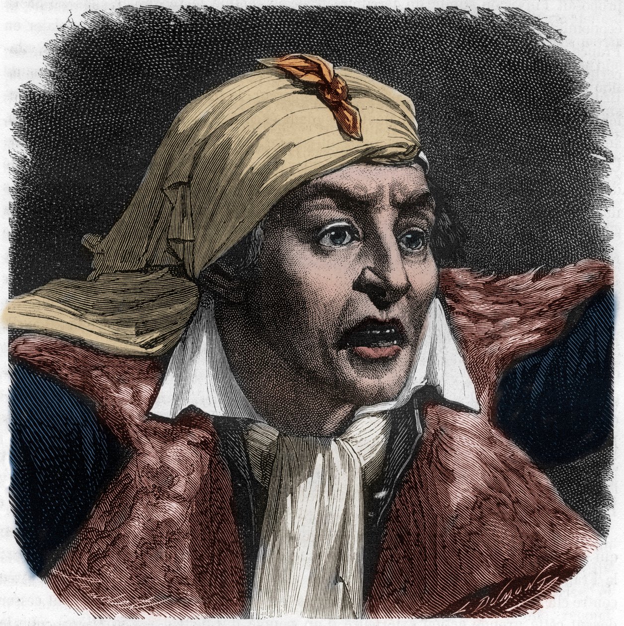 Ritratto di Marat (1743-1793) - Incisione in 
