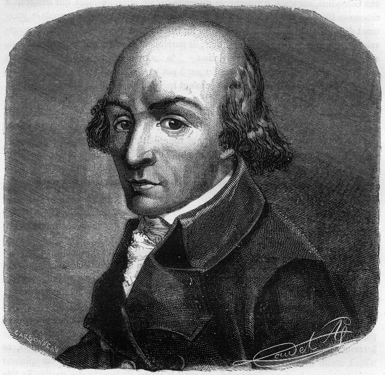 Ritratto di Pierre Florent (Pierre-Florent) Louvet, detto Louvet de la Somme (1757-1818), politico francese - Incisione in "Histoire des Girondins" di Alphonse de Lamartine (1790-1869) 1865-1866 - Collezione privata da Anonymous Anonymous