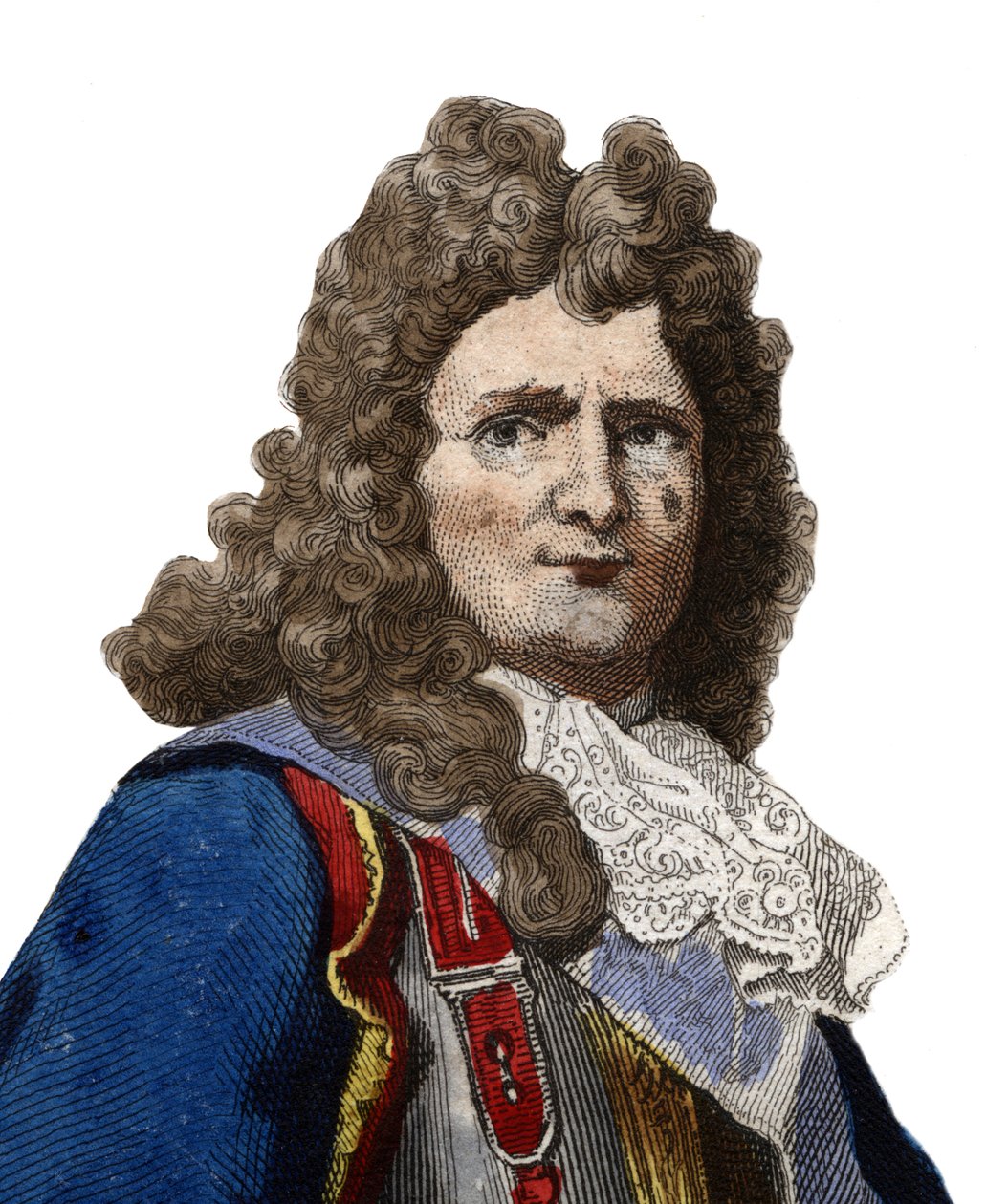 Ritratto di Sebastien le Prestre, Signore di Vauban e poi Marchese di Vauban (1633-1707), Maresciallo di Francia. Illustrazione da "Le Plutarque Français" di Edmond Mennechet da Anonymous Anonymous