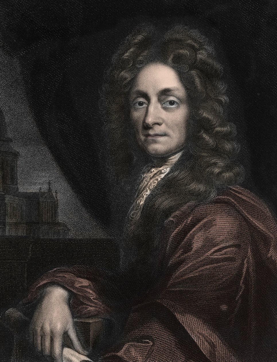 Ritratto di Sir Christopher Wren, architetto inglese (1632-1723) da Anonymous Anonymous