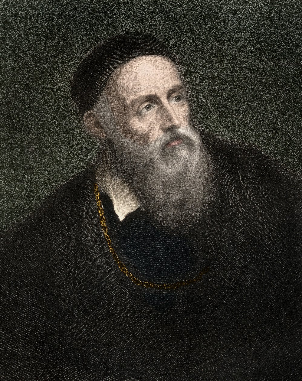 Ritratto di Tiziano (1490-1576), Tiziano Vecellio, pittore veneziano da Anonymous Anonymous