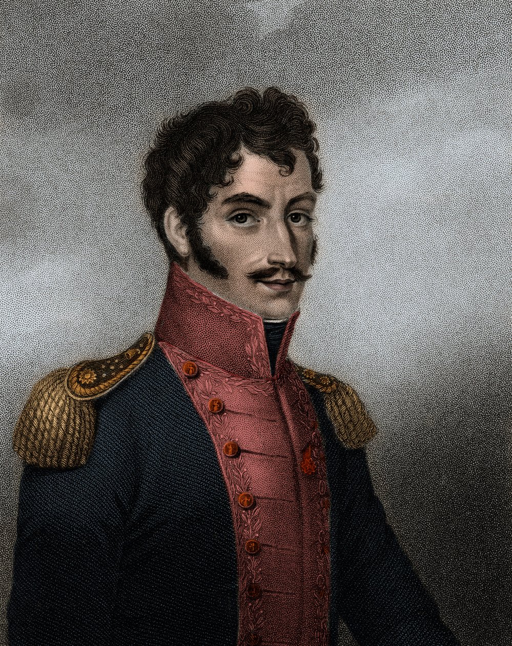 Ritratto del politico e militare venezuelano Simon Bolivar (1783-1830) presidente di Colombia e Perù da Anonymous Anonymous