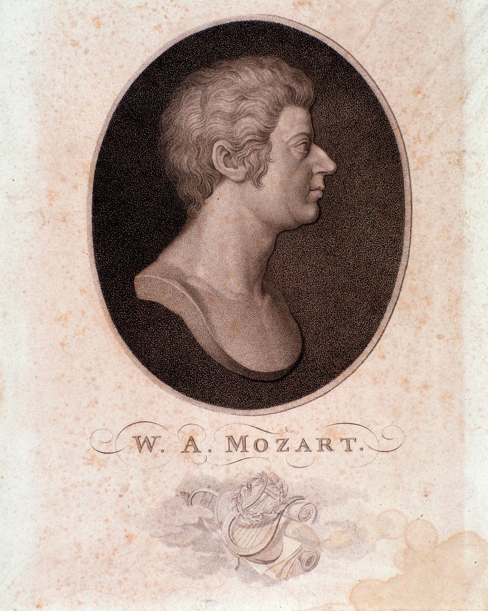 Ritratto di Wolfgang Amadeus Mozart (incisione) da Anonymous Anonymous