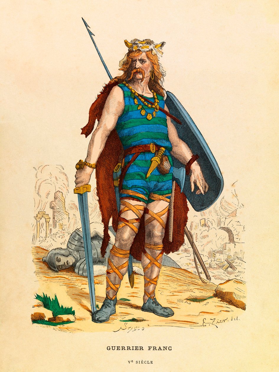 Ritratto di un guerriero franco durante l
