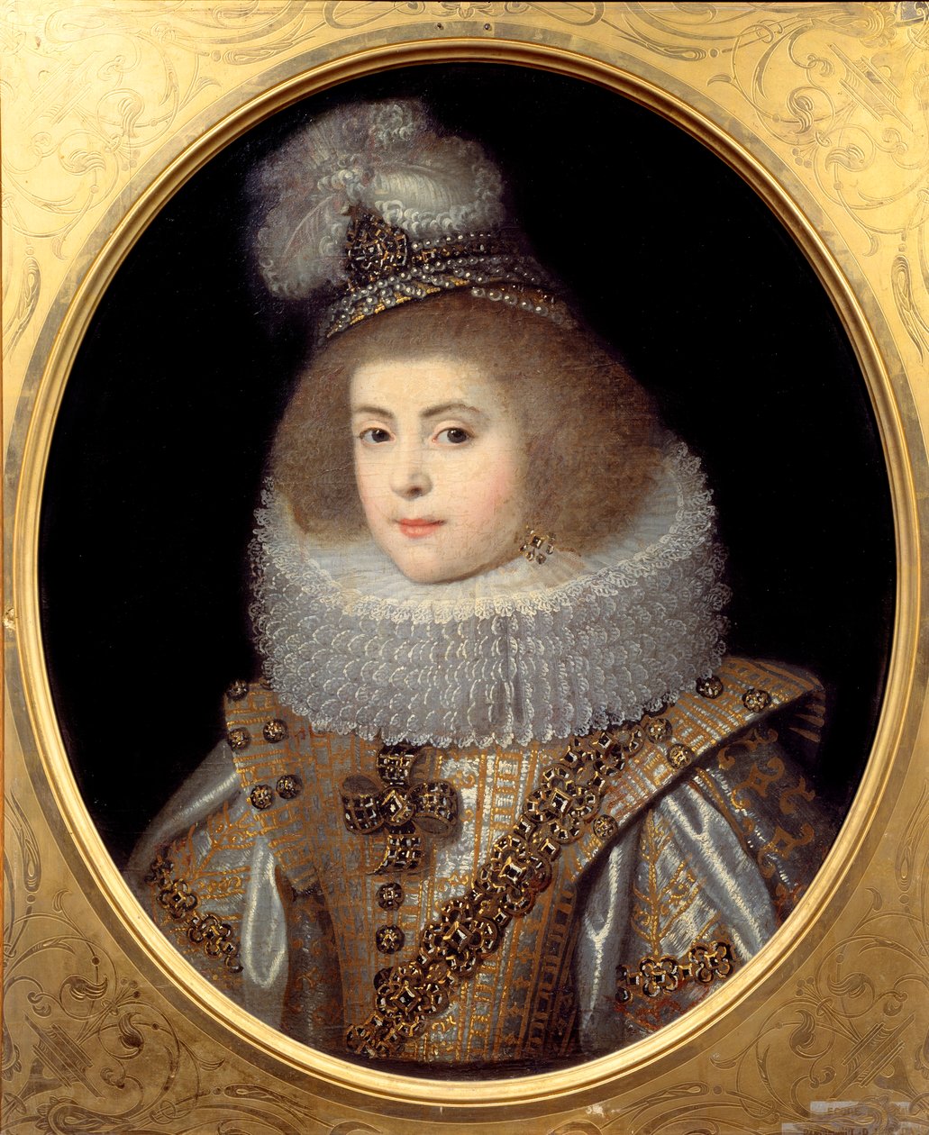 Ritratto di una giovane ragazza della corte del re di Navarra. Dipinto anonimo da Anonymous Anonymous