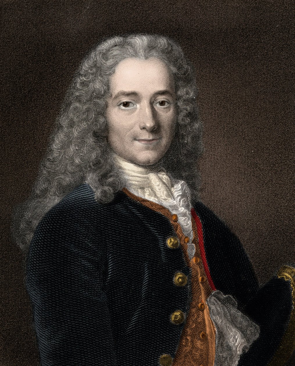 Ritratto dello scrittore e filosofo francese Francois-Marie Arouet detto Voltaire (1694-1778) da Anonymous Anonymous