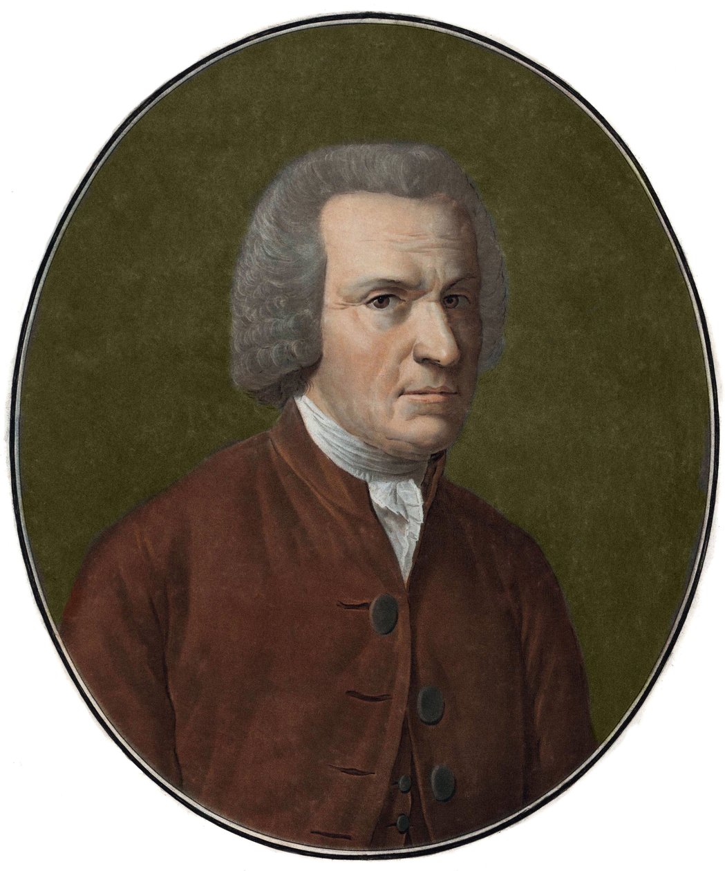 Ritratto dello scrittore, pensatore e sacerdote francese Guillaume-Thomas Raynal (1713-1796) - incisione del XIX secolo Collezione privata da Anonymous Anonymous
