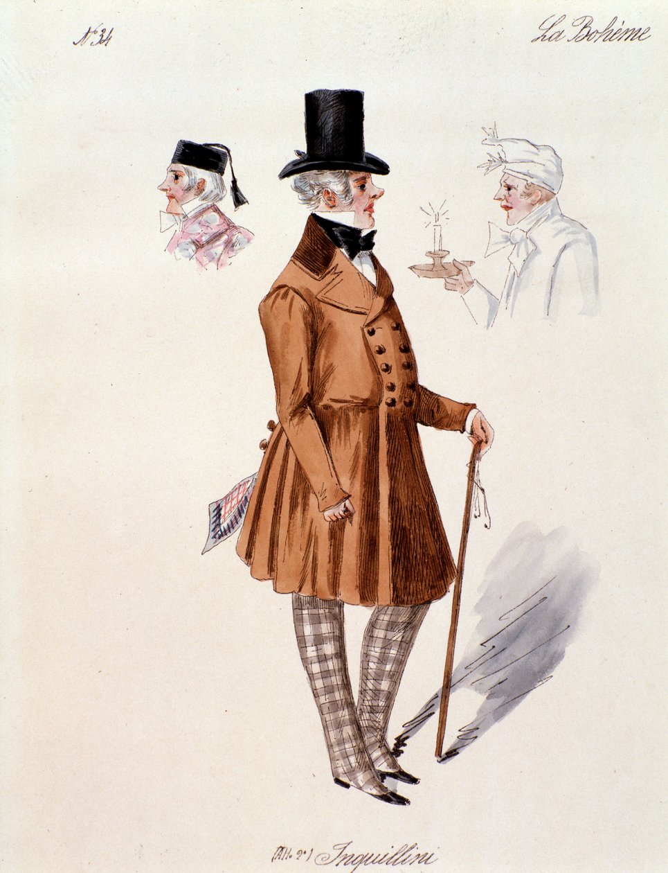 Ritratto del padrone di casa, da La bohème di Puccini (1892-1895) da Anonymous Anonymous