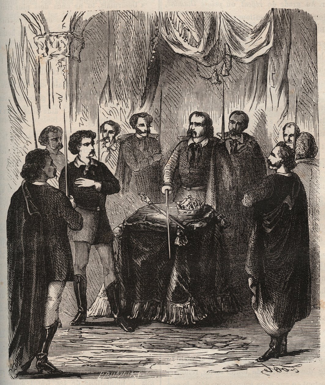Ricevimento di un Illuminato (società segreta) - Illuminati di Baviera (der Illuminatenorden) - Incisione del 1879 in "Histoire des societes secretes, politiques et religieuses" di Pierre Zaccone (1817-1895) da Anonymous Anonymous