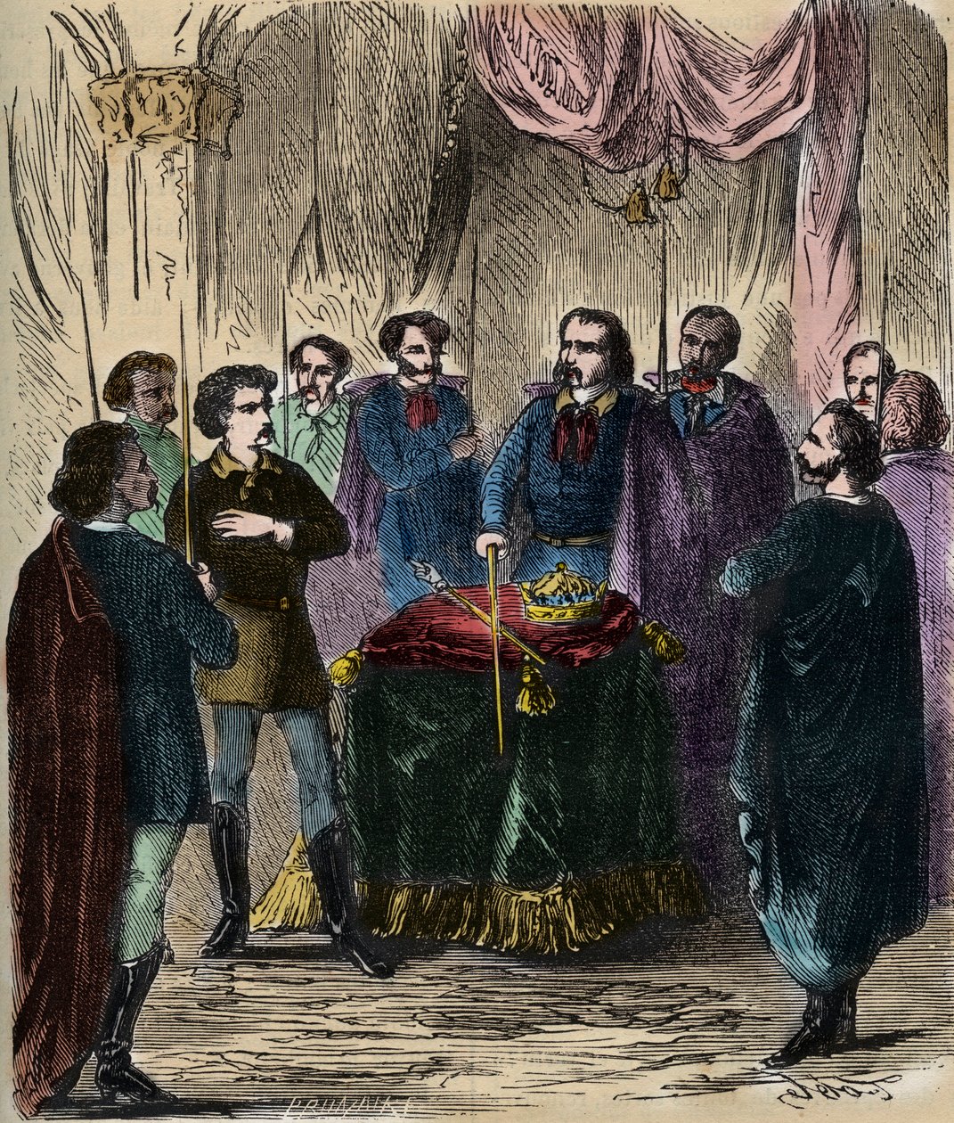 Ricevimento di un Illuminato (società segreta) - Illuminati di Baviera (der Illuminatenorden) 1879 (incisione) da Anonymous Anonymous