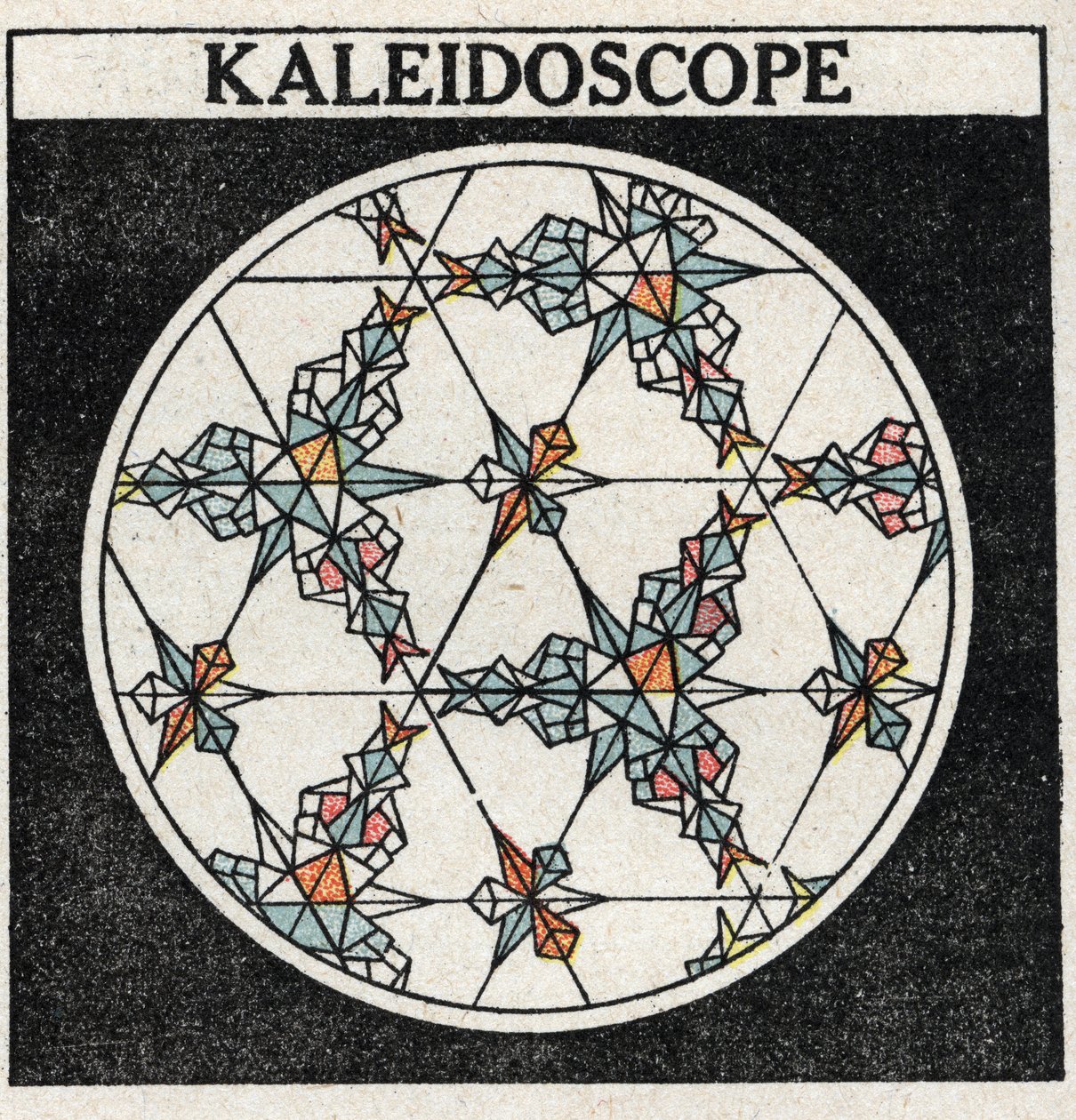 Riflessione della luce: un caleidoscopio. Illustrazione anonima del 1925. Collezione privata. da Anonymous Anonymous