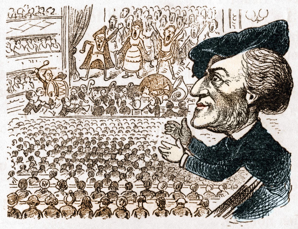 Richard Wagner impiega centinaia di cantanti, musicisti, milioni di persone affittano posti e lui è l