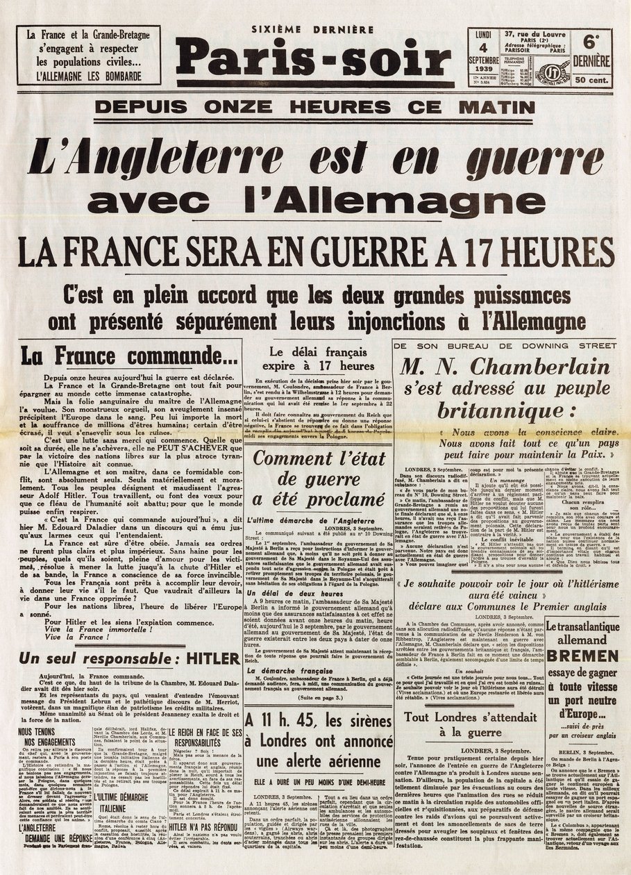 Seconda Guerra Mondiale (1939-1945) - Seconda Guerra Mondiale (WWII o WW2): Sera di Parigi del 4 settembre da Anonymous Anonymous