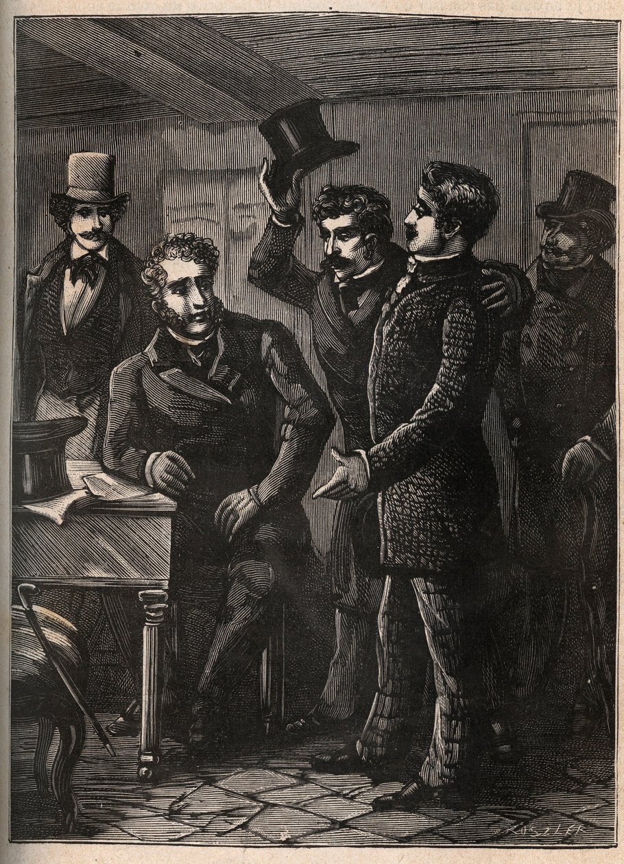 Il sergente Charles Goubin (1798-1822) viene arrestato da Eugène-François Vidocq - incisione in 