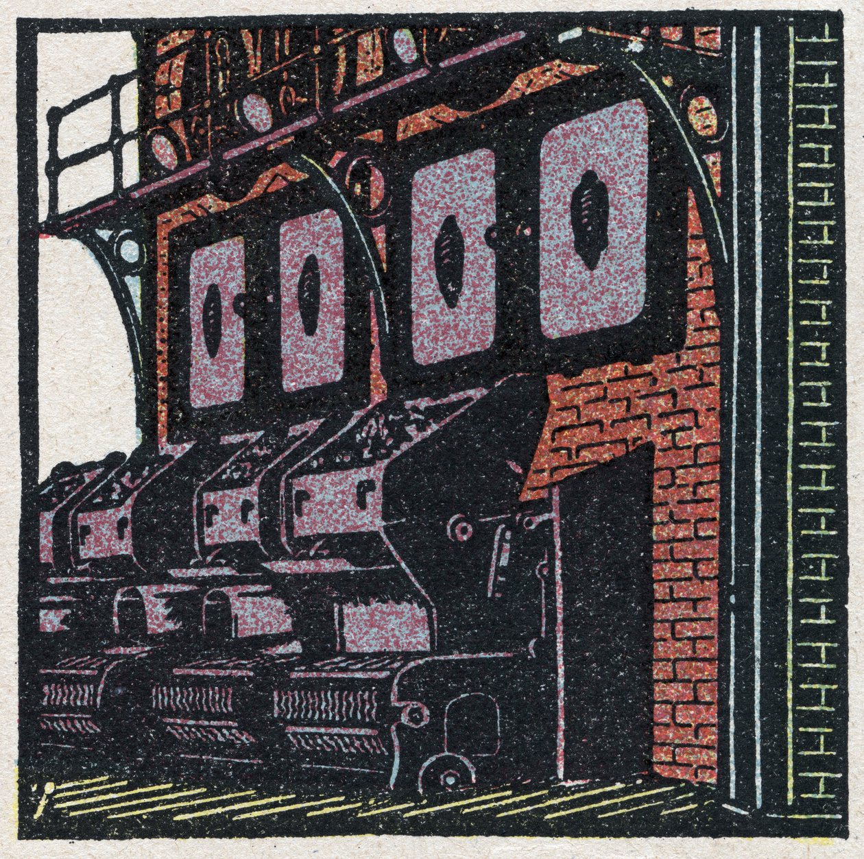 Generatori di vapore: batteria di caldaie. Illustrazione anonima del 1925. Collezione privata. da Anonymous Anonymous