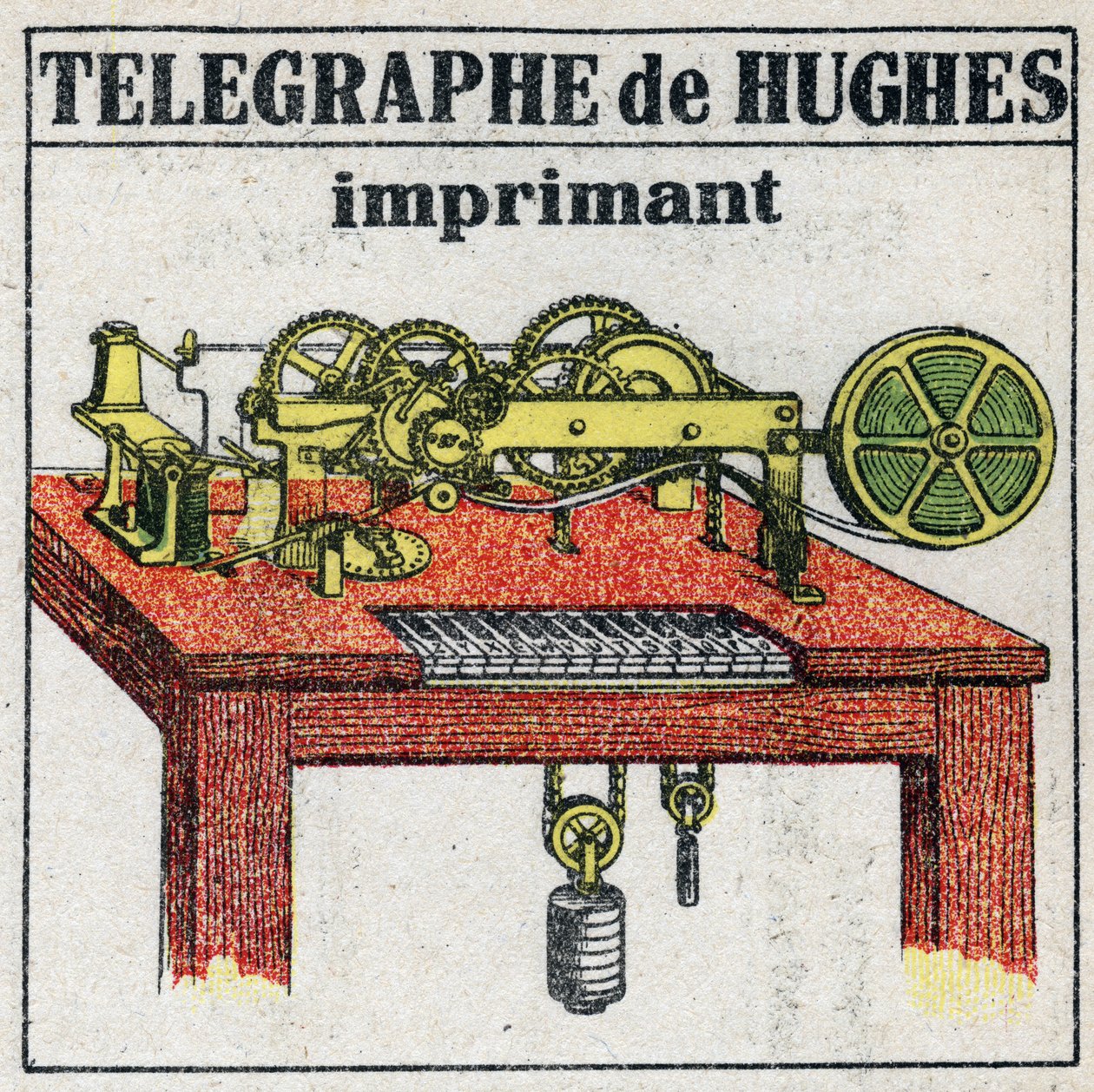 Telegrafo: stampante telegrafica elettrica di David Edward Hughes (1831-1900) da Anonymous Anonymous