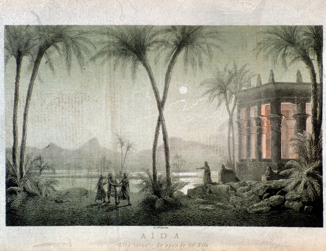 Le rive del Nilo. Illustrazione per l