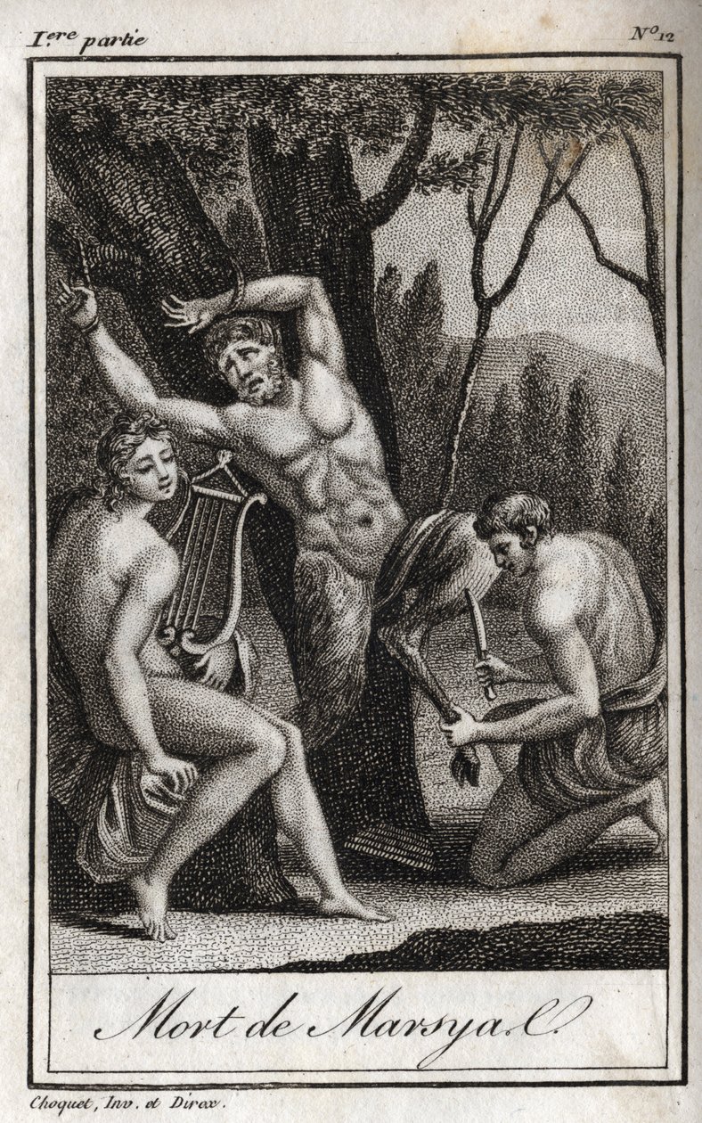 La punizione o morte di Marsia (La Punizione di Marsia) è punito per aver sfidato Apollo alla lira ed è sbaragliato dall