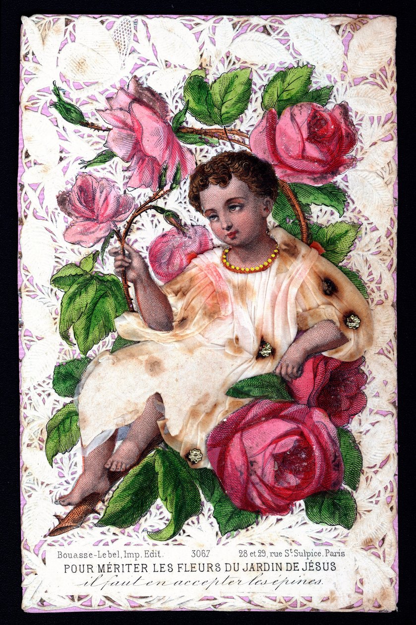 Per meritare i fiori del giardino di Gesù devi accettarne le spine. Inizio XX secolo. Collezione Privata da Anonymous Anonymous