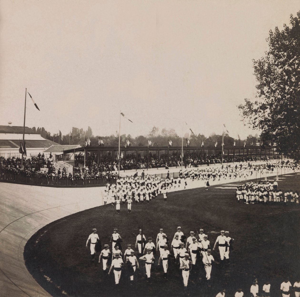 Esposizione Universale del 1900 a Parigi: Esposizione di Vincennes, competizione ginnica - collezione privata da Anonymous Anonymous