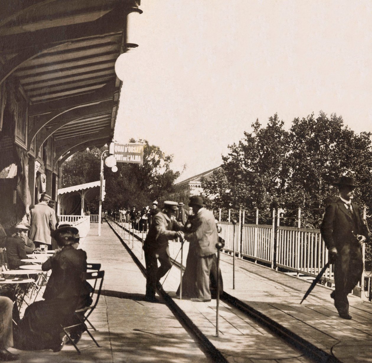 Esposizione Universale del 1900 a Parigi: Il marciapiede mobile - collezione privata da Anonymous Anonymous