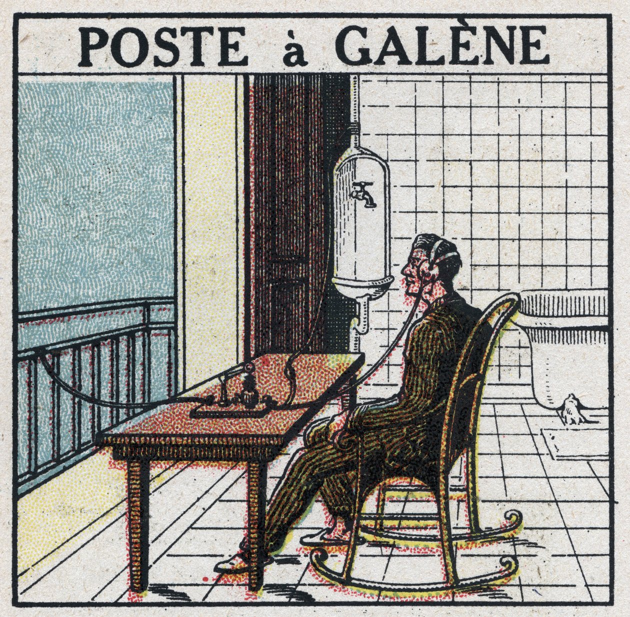 Telefonia senza fili: apparecchio radio a galena. Illustrazione anonima del 1925. Collezione privata. da Anonymous Anonymous