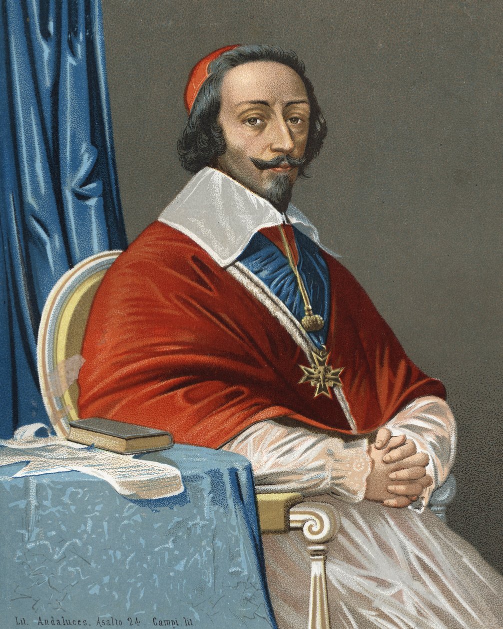 Ritratto di Armand Jean Du Plessis, Cardinale di Richelieu, prelato e statista francese da Anonymous Anonymous