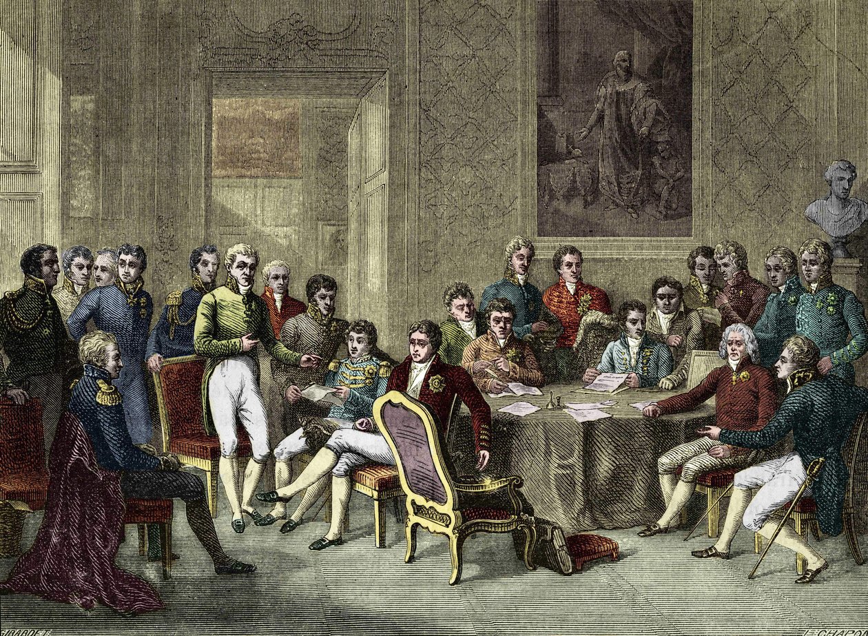 Il Congresso di Vienna. Il Congresso di Vienna del 1815. Alessandro I, Zar; H.R.Stewart, Castlereagh; Francesco I, Imperatore d