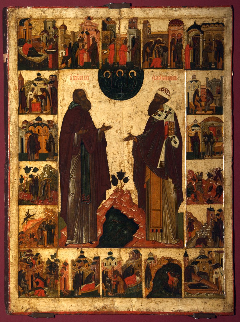 San Cirillo del Lago Bianco e San Cirillo di Alessandria da Anonymous Russian icon painter