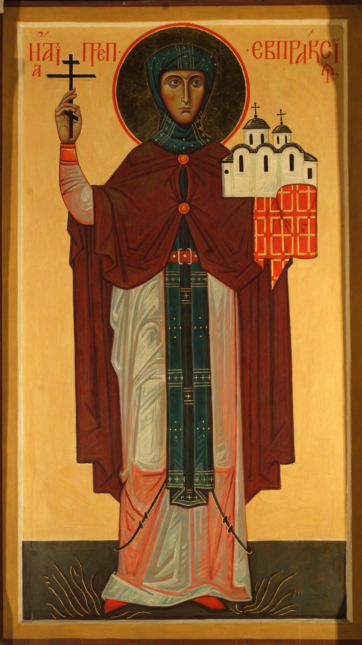 Santa Eufrasia, Principessa di Pskov da Anonymous Russian icon painter