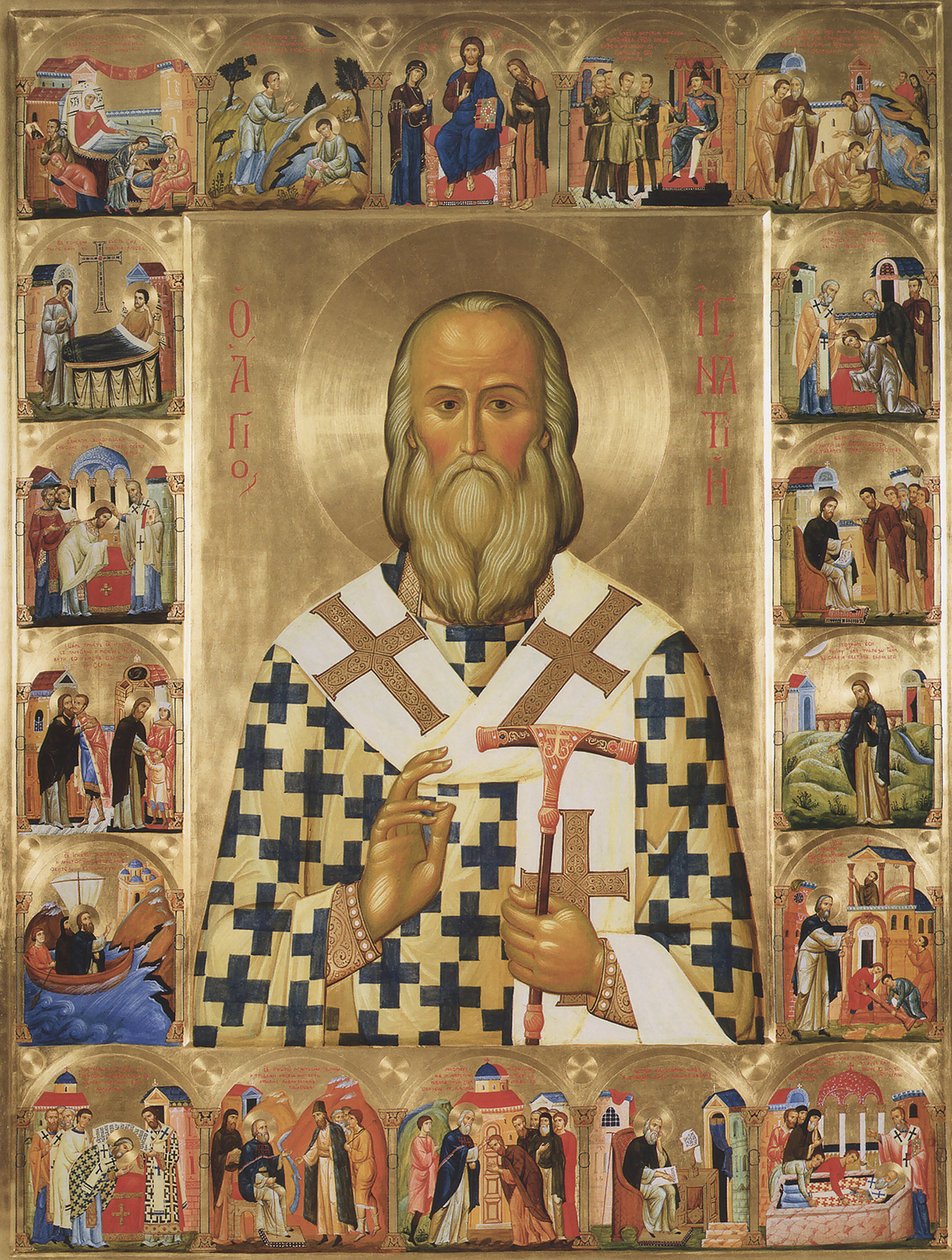 San Ignazio Brianchaninov con scene della sua vita da Anonymous Russian icon painter