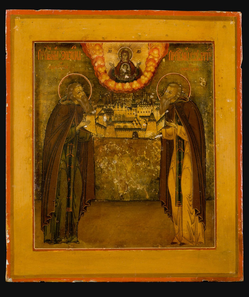 Santi Zosima e Savvatiy di Solovki da Anonymous Russian icon painter