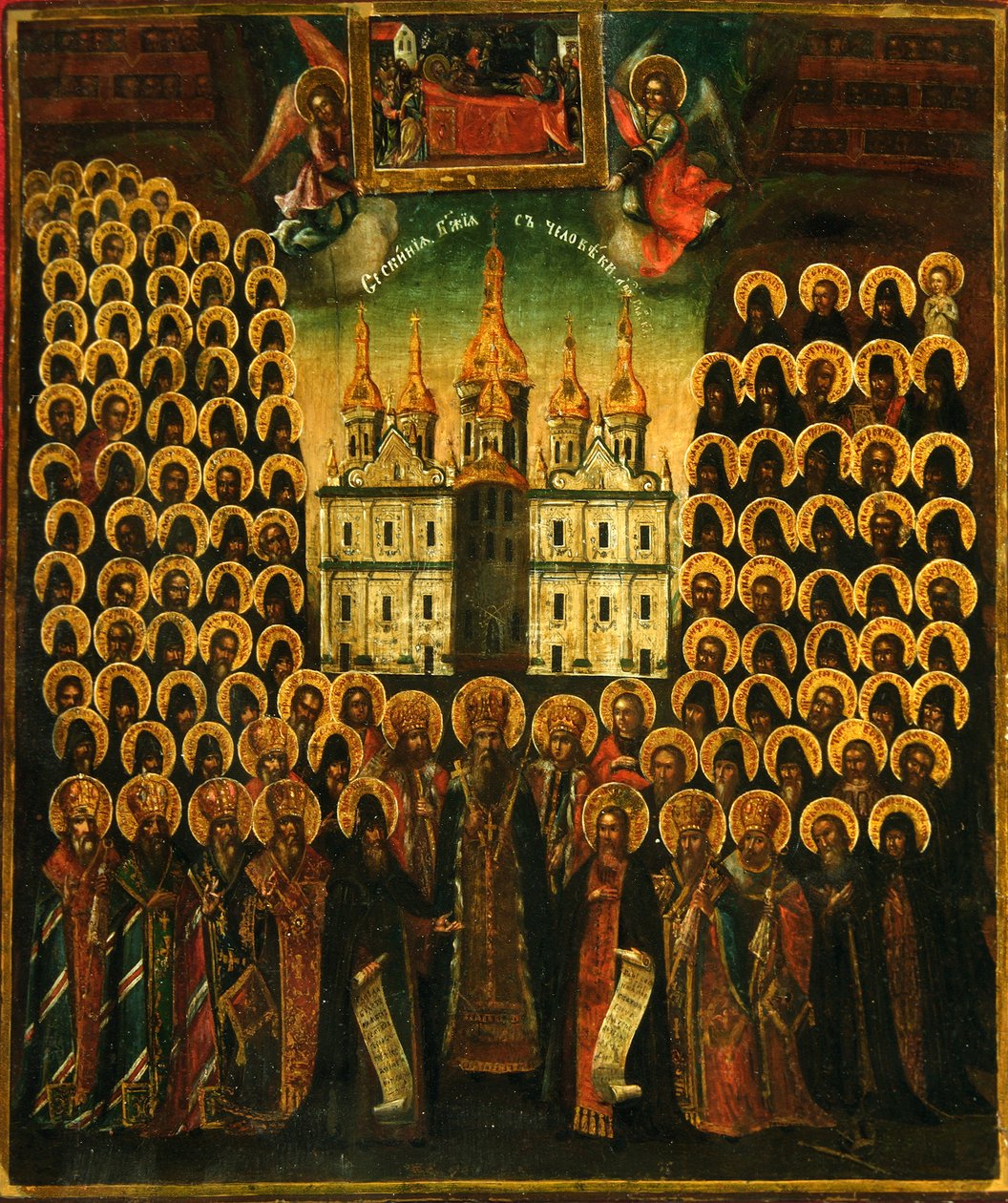 La Sinassi dei Santi delle Grotte di Kiev da Anonymous Russian icon painter