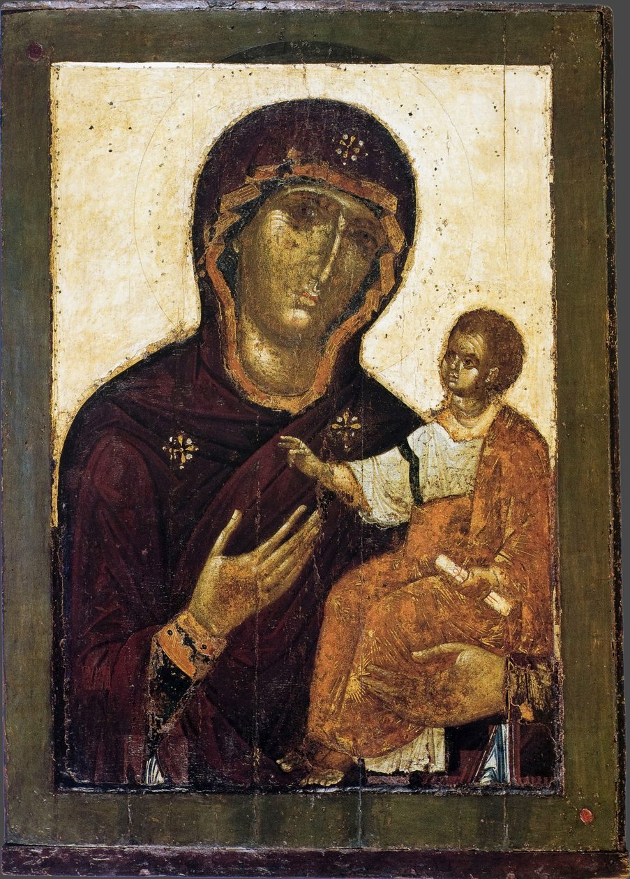 La Vergine Hodegetria, 12° secolo da Anonymous Russian icon painter