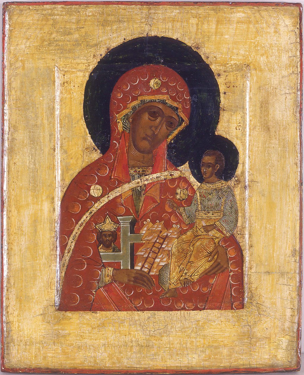 La Vergine La Montagna non tagliata da mani da Anonymous Russian icon painter