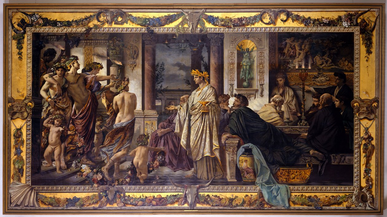 Il banchetto (secondo Platone), seconda versione da Anselm Feuerbach